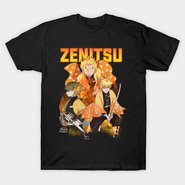 Bootleg Demon Slayer Zenitsu Agatsuma T-Shirt by inosukeino